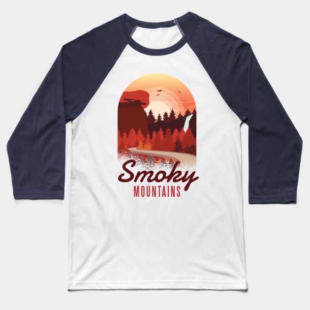 Great Smoky Mountains National Park Cuyahoga Valley Baseball T-Shirt by HiFi Tees